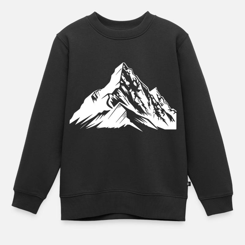 Montagnes Alpes - Sweat Premium enfant bio - noir