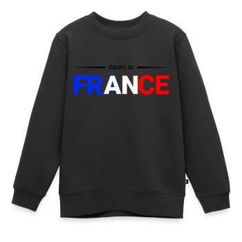 Equipe de France - Sweat Premium enfant bio - noir - Devant - AI Model Kid Female (0cm)