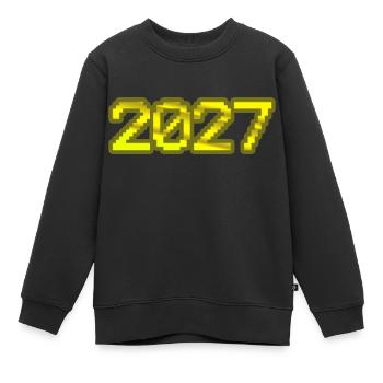 2027 - Kinder Premium Organic Sweatshirt - Schwarz - Vorne - AI Model Kid Female (0cm)