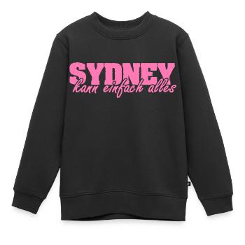 Sydney - Sweat Premium enfant bio - noir - Devant - AI Model Kid Female (0cm)