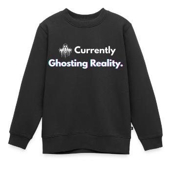 Aktuell Ghosting Reality Shirt - Kinder Premium Organic Sweatshirt - Schwarz - Vorne - AI Model Kid Female (0cm)