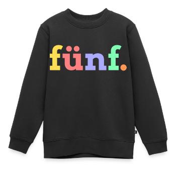 Fünf 5. Geburtstag - Kinder Premium Organic Sweatshirt - Schwarz - Vorne - AI Model Kid Female (0cm)