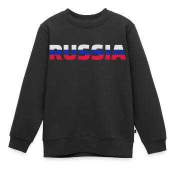 Russland - Kinder Premium Organic Sweatshirt - Schwarz - Vorne - AI Model Kid Female (0cm)