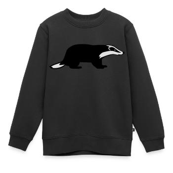 Blaireau - Sweat Premium enfant bio - noir - Devant - AI Model Kid Female (0cm)
