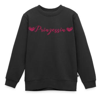 prinzessin - Kinder Premium Organic Sweatshirt - Schwarz - Vorne - AI Model Kid Female (0cm)