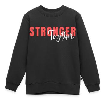 Stärker zusammen - Kinder Premium Organic Sweatshirt - Schwarz - Vorne - AI Model Kid Female (0cm)