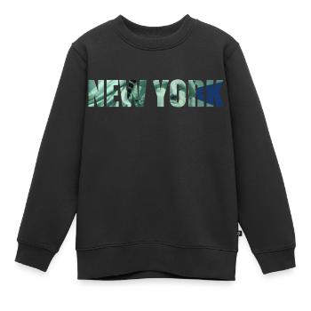 NEW YORK - Kinder Premium Organic Sweatshirt - Schwarz - Vorne - AI Model Kid Female (0cm)