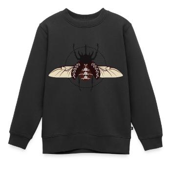 Coléoptères de l’ - Sweat Premium enfant bio - noir - Devant - AI Model Kid Female (0cm)