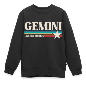 Sternzeichen Zwillinge - Kinder Premium Organic Sweatshirt - Schwarz - Vorne - AI Model Kid Female (0cm)