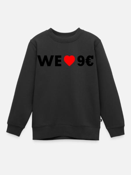 9 euro ticket - Kinder Premium Organic Sweatshirt - Schwarz
