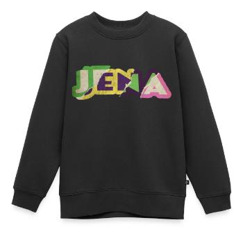 Jena Allemagne City Font Punk Rétro - Sweat Premium enfant bio - noir - Devant - AI Model Kid Female (0cm)