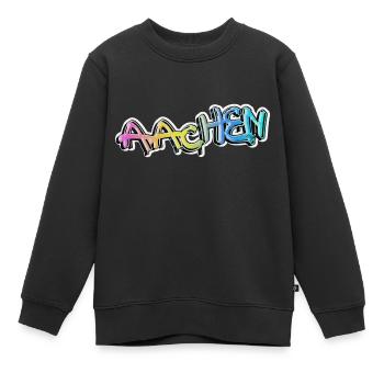 Aachen Deutschland Stadt Graffiti Spray Sprayer - Kinder Premium Organic Sweatshirt - Schwarz - Vorne - AI Model Kid Female (0cm)