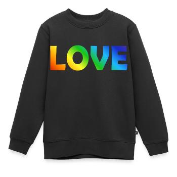 LOVE - Kinder Premium Organic Sweatshirt - Schwarz - Vorne - AI Model Kid Female (0cm)