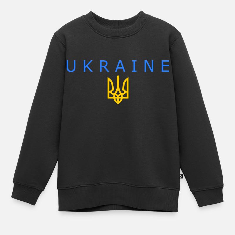 Ukraine - Sweat Premium enfant bio - noir