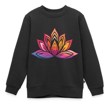 Lotusblume - Symbol Für Gelassenheit Und Schönheit - Kinder Premium Organic Sweatshirt - Schwarz - Vorne - AI Model Kid Female (0cm)