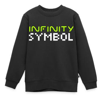 Symbole de l’infini - Sweat Premium enfant bio - noir - Devant - AI Model Kid Female (0cm)
