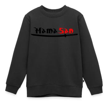 Mama San - Kinder Premium Organic Sweatshirt - Schwarz - Vorne - AI Model Kid Female (0cm)