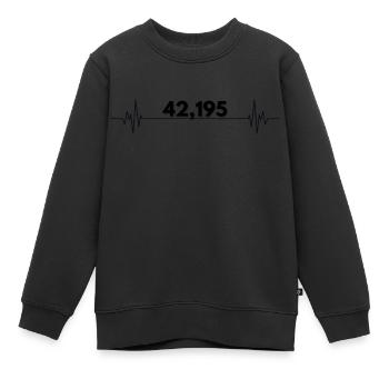 Marathon Marathonlauf Lauf Läufer Laufen Joggen - Kinder Premium Organic Sweatshirt - Schwarz - Vorne - AI Model Kid Female (0cm)