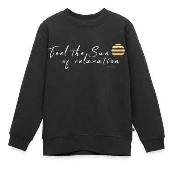 Relaxation - Kids Premium Organic Sweatshirt - black - Front - AI Model Kid Female (0cm)