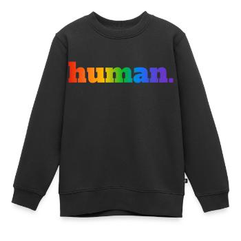 Menschlicher Regenbogen - Kinder Premium Organic Sweatshirt - Schwarz - Vorne - AI Model Kid Female (0cm)