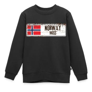 Drapeau de la Norvège Moss - Sweat Premium enfant bio - noir - Devant - AI Model Kid Female (0cm)