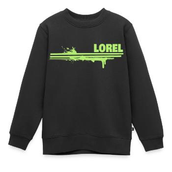 Farbklecks Lorel - Kinder Premium Organic Sweatshirt - Schwarz - Vorne - AI Model Kid Female (0cm)