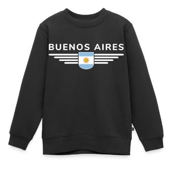 Maillot de Buenos Aires pour les supporters argentins - Sweat Premium enfant bio - noir - Devant - AI Model Kid Female (0cm)