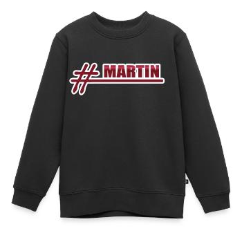 Martin als Vorname - Kinder Premium Organic Sweatshirt - Schwarz - Vorne - AI Model Kid Female (0cm)