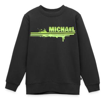 Michael - Kinder Premium Organic Sweatshirt - Schwarz - Vorne - AI Model Kid Female (0cm)