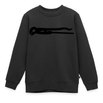 Rohrzange Zange Werkzeug Installateur Hydrauliker - Kinder Premium Organic Sweatshirt - Schwarz - Vorne - AI Model Kid Female (0cm)