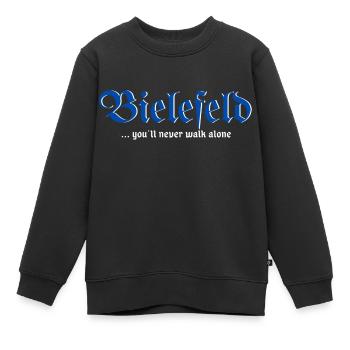 BI you ll never walk alone - Kinder Premium Organic Sweatshirt - Schwarz - Vorne - AI Model Kid Female (0cm)