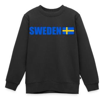 Sweden - Kinder Premium Organic Sweatshirt - Schwarz - Vorne - AI Model Kid Female (0cm)