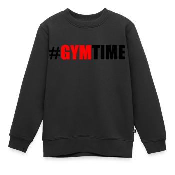 Gym - Sweat Premium enfant bio - noir - Devant - AI Model Kid Female (0cm)