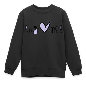 Hug Me - Kinder Premium Organic Sweatshirt - Schwarz - Vorne - AI Model Kid Female (0cm)