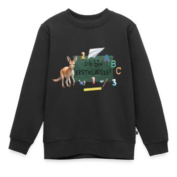 Ich bin Erstklassig! - Kinder Premium Organic Sweatshirt - Schwarz - Vorne - AI Model Kid Female (0cm)
