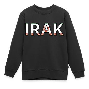 Flag of Iraq - Kids Premium Organic Sweatshirt - black - Front - AI Model Kid Female (0cm)