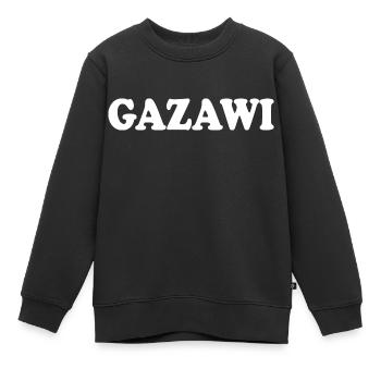 Gazawi gaza - Sweat Premium enfant bio - noir - Devant - AI Model Kid Female (0cm)