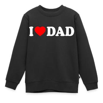 I love dad - Kinder Premium Organic Sweatshirt - Schwarz - Vorne - AI Model Kid Female (0cm)
