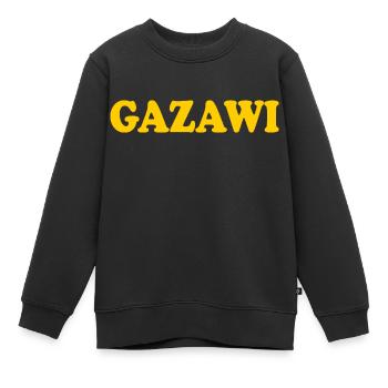 Gazawi gaza - Sweat Premium enfant bio - noir - Devant - AI Model Kid Female (0cm)