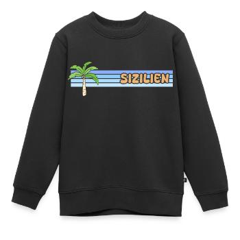 Geschenk für Sizilien - Kinder Premium Organic Sweatshirt - Schwarz - Vorne - AI Model Kid Female (0cm)