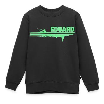 Farbklecks Eduard - Kinder Premium Organic Sweatshirt - Schwarz - Vorne - AI Model Kid Female (0cm)