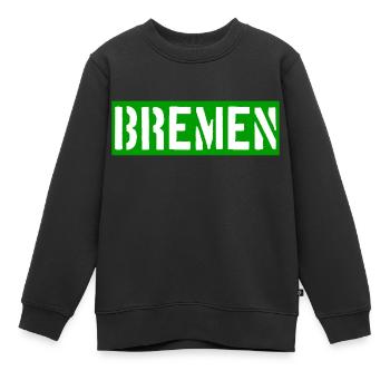 Bremen - Weser - Werder - Hansestadt - Kinder Premium Organic Sweatshirt - Schwarz - Vorne - AI Model Kid Female (0cm)