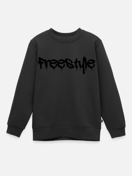 Freestyle - Sweat Premium enfant bio - noir