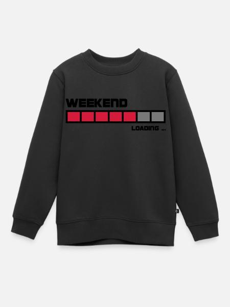 Weekend Loading | Fun T-Shirts bedrucken - Kinder Premium Organic Sweatshirt - Schwarz