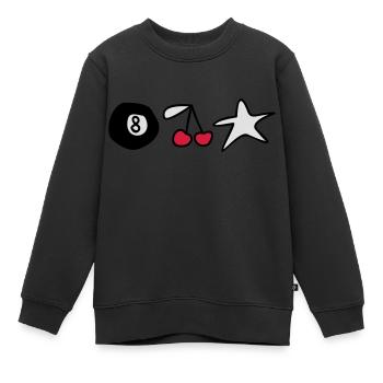 Kinderzeichnungen: Rockabilly - Kids Premium Organic Sweatshirt - black - Front - AI Model Kid Female (0cm)