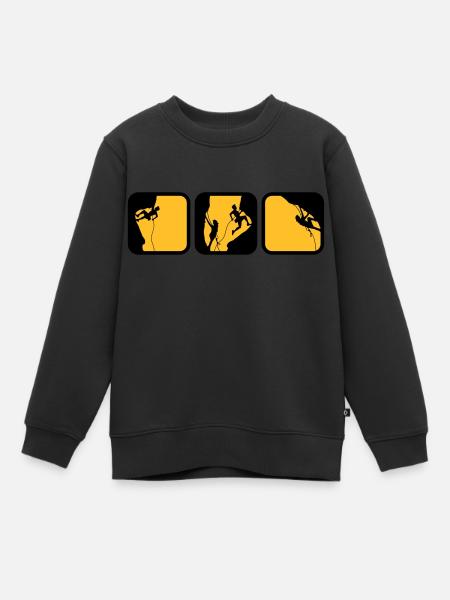escalade des boîtes de logos d'homme le soir 3 - Sweat Premium enfant bio - noir