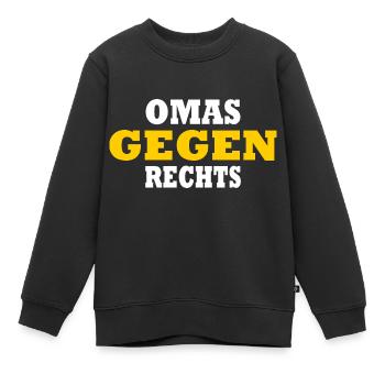 Omas gegen rechts - Kinder Premium Organic Sweatshirt - Schwarz - Vorne - AI Model Kid Female (0cm)