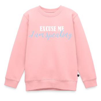 Entschuldigung, ich spreche - Kinder Premium Organic Sweatshirt - Rosa - Vorne - AI Model Kid Female (0cm)