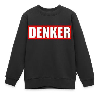 Denker - Kinder Premium Organic Sweatshirt - Schwarz - Vorne - AI Model Kid Female (0cm)