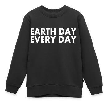Earth day every day - Kinder Premium Organic Sweatshirt - Schwarz - Vorne - AI Model Kid Female (0cm)